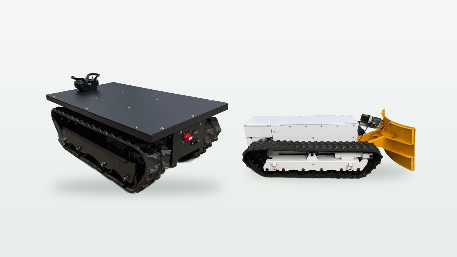 SPEXTER tracked route-proving vehicle, base platform and blade configuration